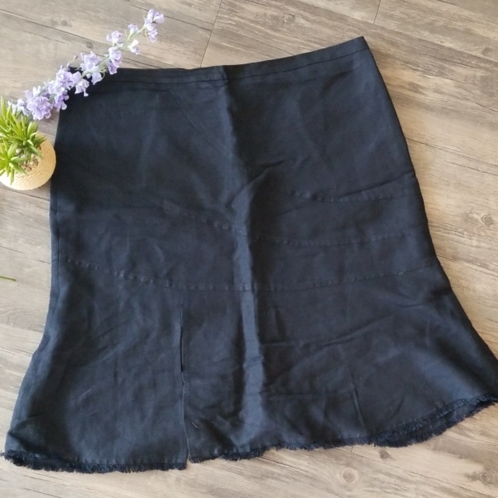 Bcbg Maxazria Linen a line skirt with slit